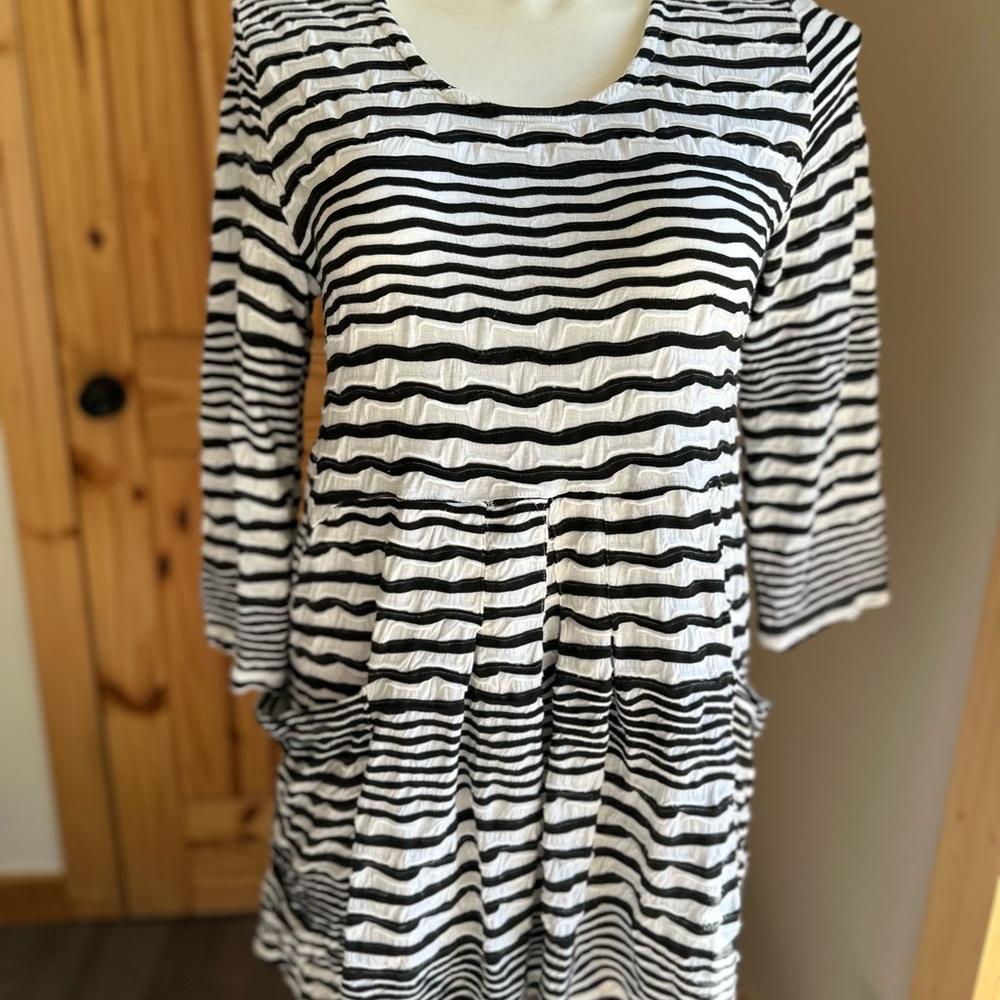 Black and White Striped Dress
